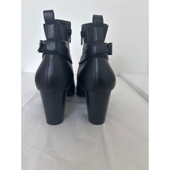 Kelly & Katie Boots Size 11 Black Ankle Office Chic Block Heel Booties Corp Core - Picture 8 of 15